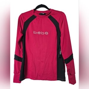 bebe Sports Long Sleeve Top, Size Small, New With Tags